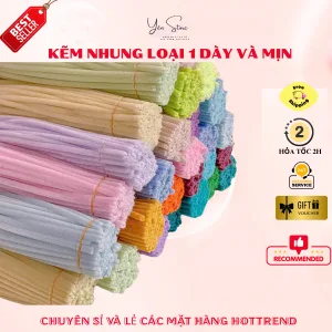 SỢI DÂY KẼM NHUNG LOẠI 1 DÀY MỊN ĐỦ MÀU LÀM HOA HANDMADE, LÀM ĐỒ TRANG TRÍ SÁNG TẠO  DIY YEN STORE